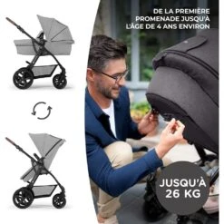 Kinderkraft Pack Poussette Moov Ct Grey -Allobébé kk041420761 7