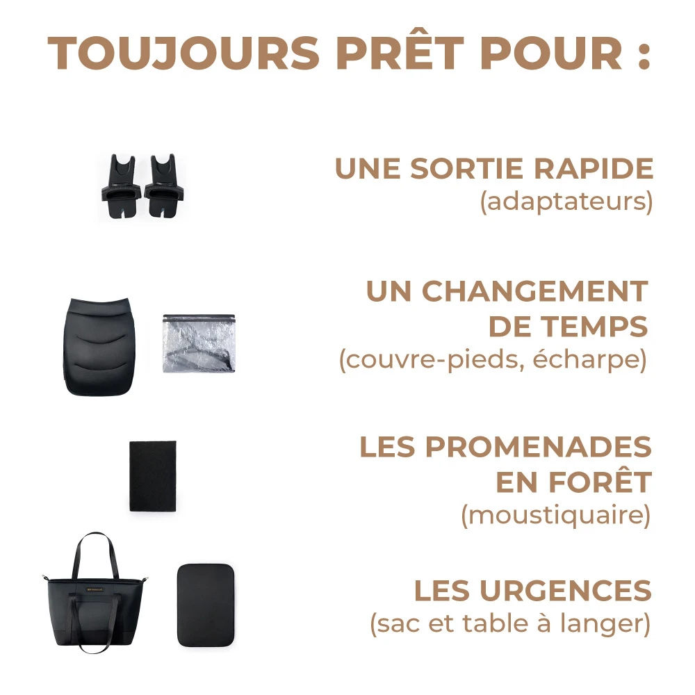 Kinderkraft Pack Poussette Duo Prime 2 - Venezian Black 8 Kinderkraft Pack Poussette Duo Prime 2 - Venezian Black – Image 8