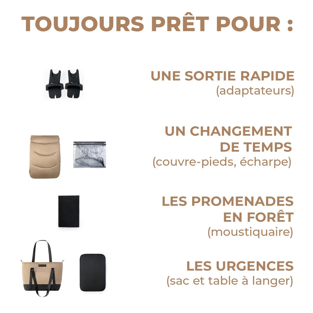 Kinderkraft Pack Poussette Duo Prime 2 - Sandrose Beige 7 Kinderkraft Pack Poussette Duo Prime 2 - Sandrose Beige – Image 7