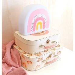 A Little Lovely Company Set De 2 Valisettes : Arc En Ciel