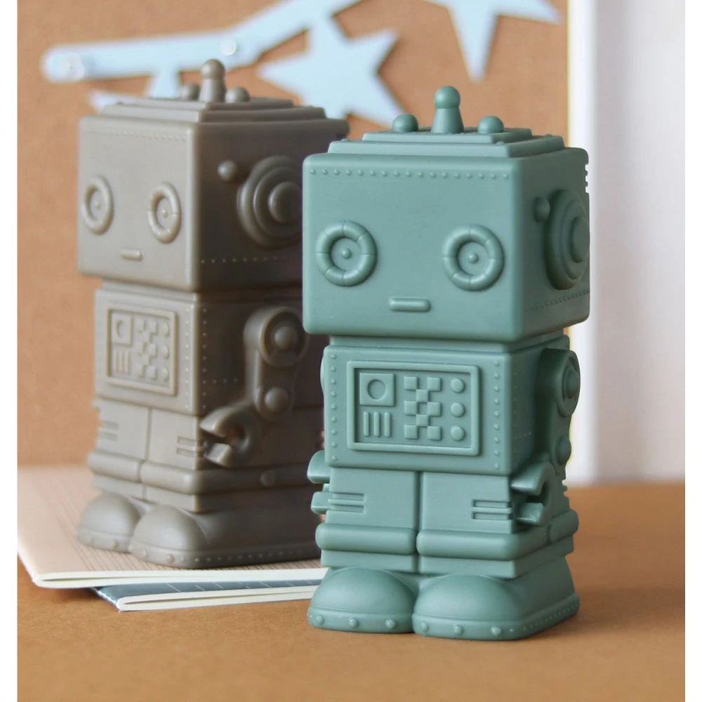 A Little Lovely Company Tirelire Robot Gris 3 A Little Lovely Company Tirelire Robot Gris – Image 3