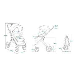 Lionelo Poussette Multifonction Mika 3en1 Blue Navy 21 Lionelo Poussette Multifonction Mika 3en1 Blue Navy -Allobébé le041001778 10