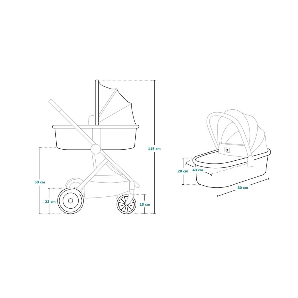 Lionelo Pack Duo Poussette Amber + Nacelle Grey Graphite 11 Lionelo Pack Duo Poussette Amber + Nacelle Grey Graphite – Image 11