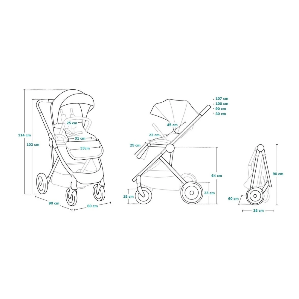 Lionelo Pack Duo Poussette Amber + Nacelle Grey Graphite 10 Lionelo Pack Duo Poussette Amber + Nacelle Grey Graphite – Image 10