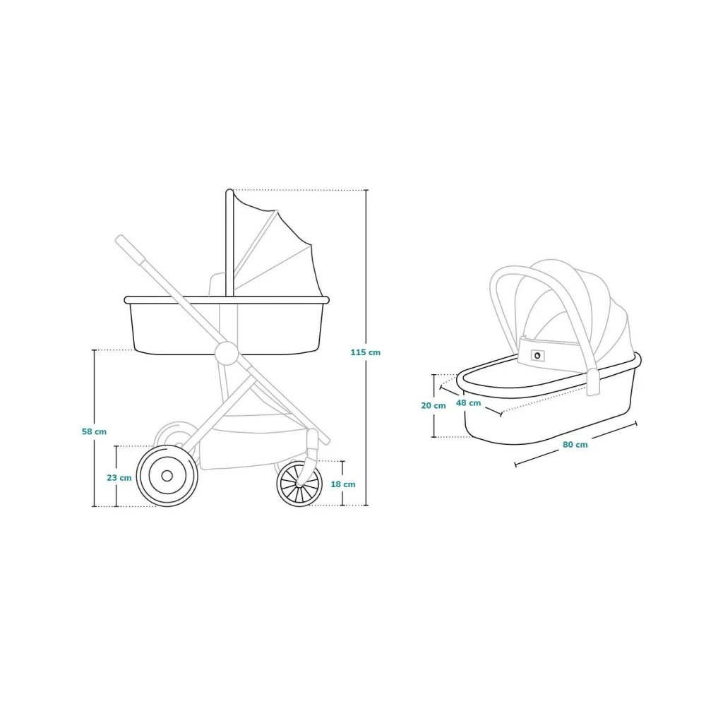 Lionelo Pack Duo Poussette Amber + Nacelle Grey Stone 10 Lionelo Pack Duo Poussette Amber + Nacelle Grey Stone – Image 10