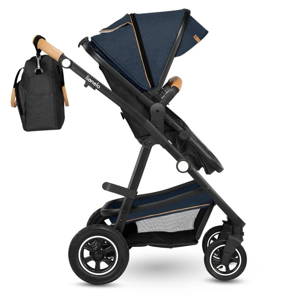Lionelo Pack Trio Poussette Amber + Nacelle + Coque Blue Navy 8 Lionelo Pack Trio Poussette Amber + Nacelle + Coque Blue Navy – Image 8