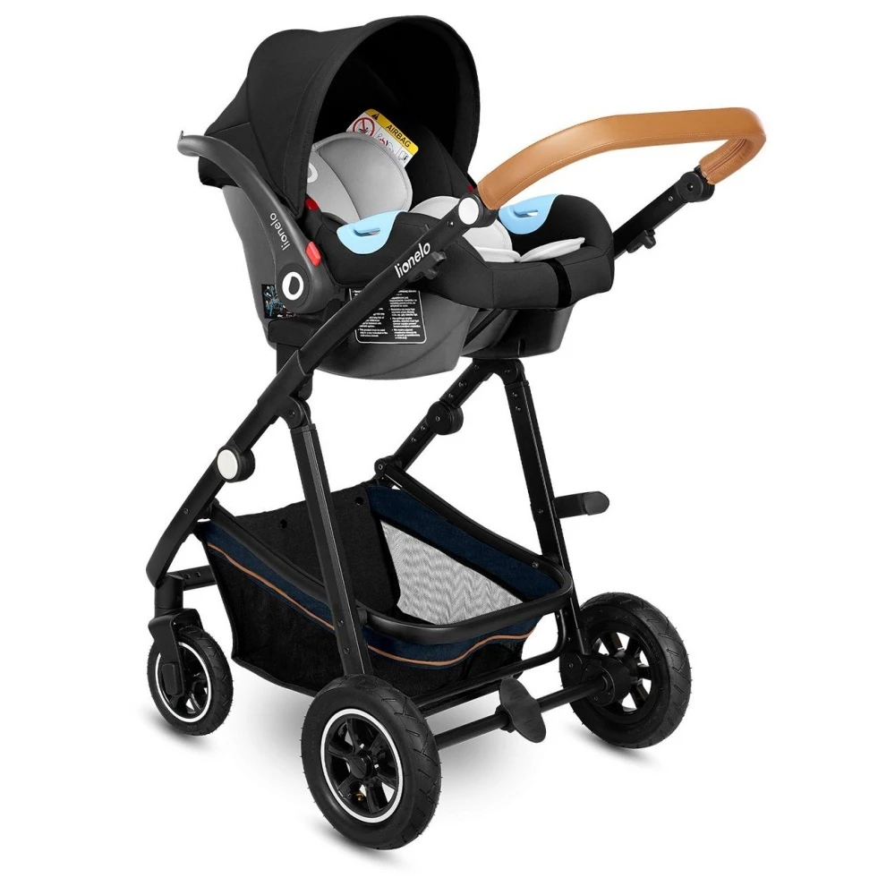 Lionelo Pack Trio Poussette Amber + Nacelle + Coque Blue Navy 9 Lionelo Pack Trio Poussette Amber + Nacelle + Coque Blue Navy – Image 9