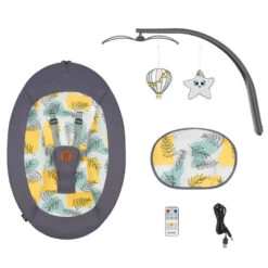 Lionelo Transat Balancelle Rina Grey Concrete -Allobébé le069001389 5