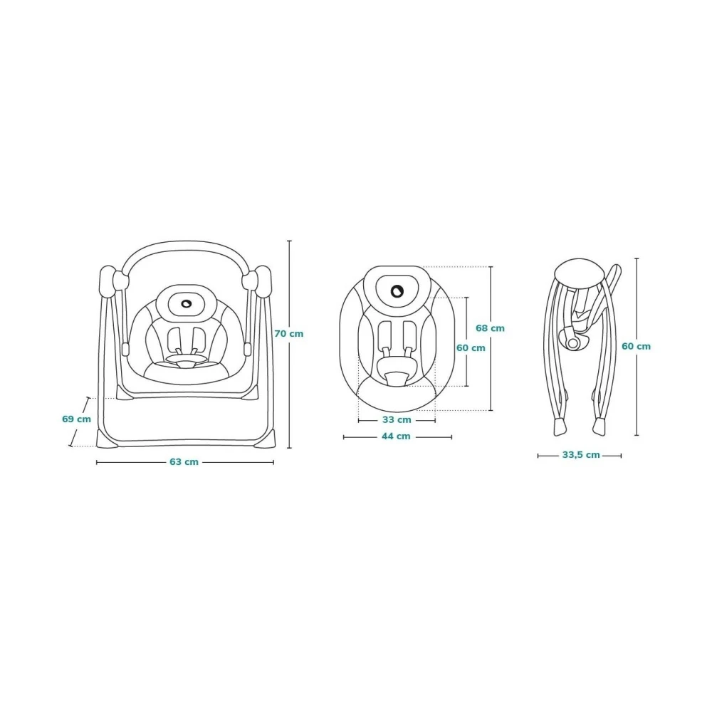 Lionelo Balancelle Ruben Stone Grey Turquoise 5 Lionelo Balancelle Ruben Stone Grey Turquoise – Image 5
