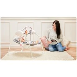 Lionelo Balancelle Ruben Stone Grey Rose 14 Lionelo Balancelle Ruben Stone Grey Rose -Allobébé le069058111 6