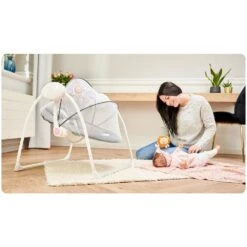 Lionelo Balancelle Ruben Stone Grey Rose 15 Lionelo Balancelle Ruben Stone Grey Rose -Allobébé le069058111 7