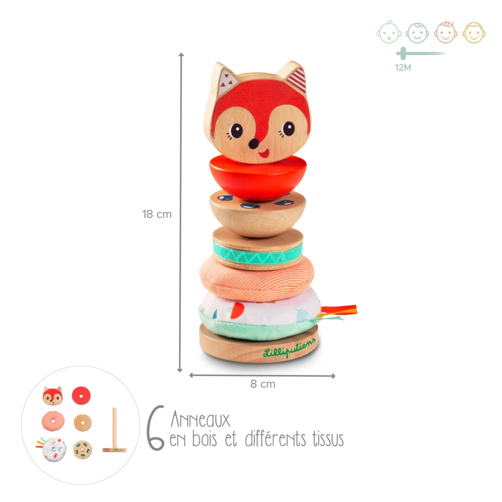 Lilliputiens Pyramide à Empiler Alice 2 Lilliputiens Pyramide à Empiler Alice – Image 2