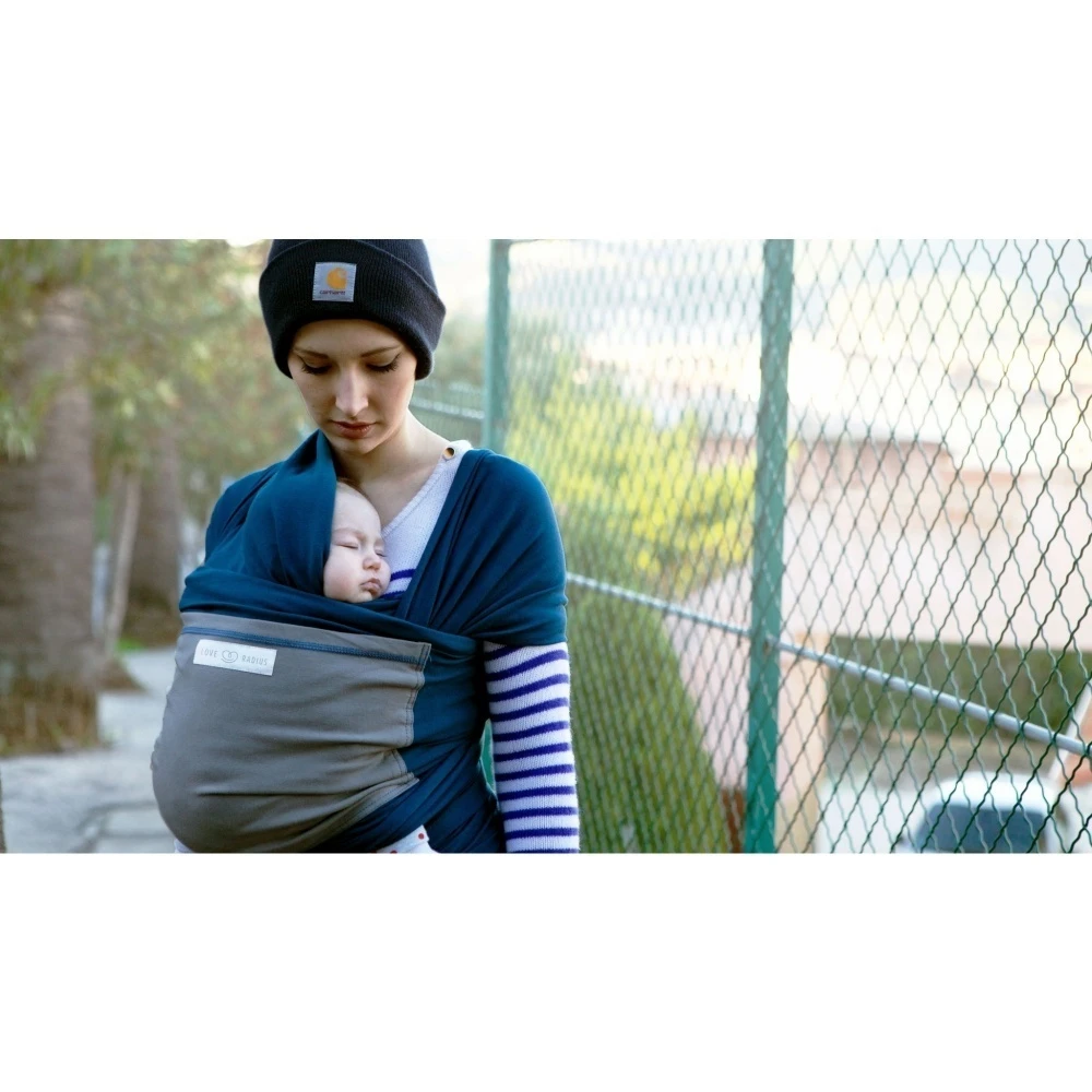 Écharpe De Portage L'originale Bleu Paon Poche éléphant 4 Écharpe De Portage L'originale Bleu Paon Poche éléphant – Image 4