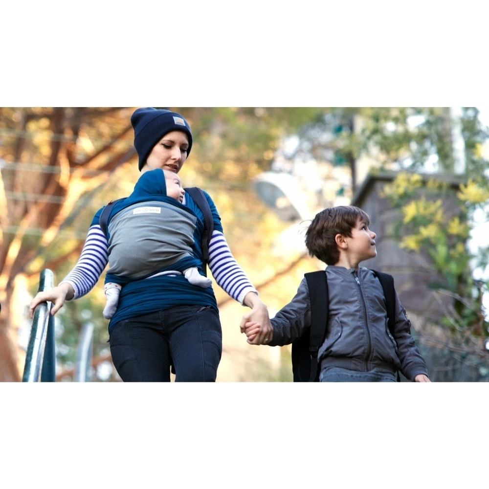 Écharpe De Portage L'originale Bleu Paon Poche éléphant 5 Écharpe De Portage L'originale Bleu Paon Poche éléphant – Image 5