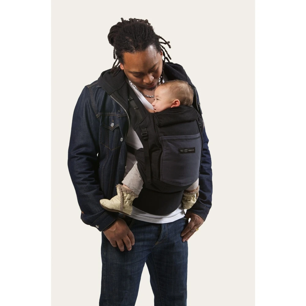 Porte Bébé Physiocarrier Coton - Tablier Noir Poche Anthracite 4 Porte Bébé Physiocarrier Coton - Tablier Noir Poche Anthracite – Image 4