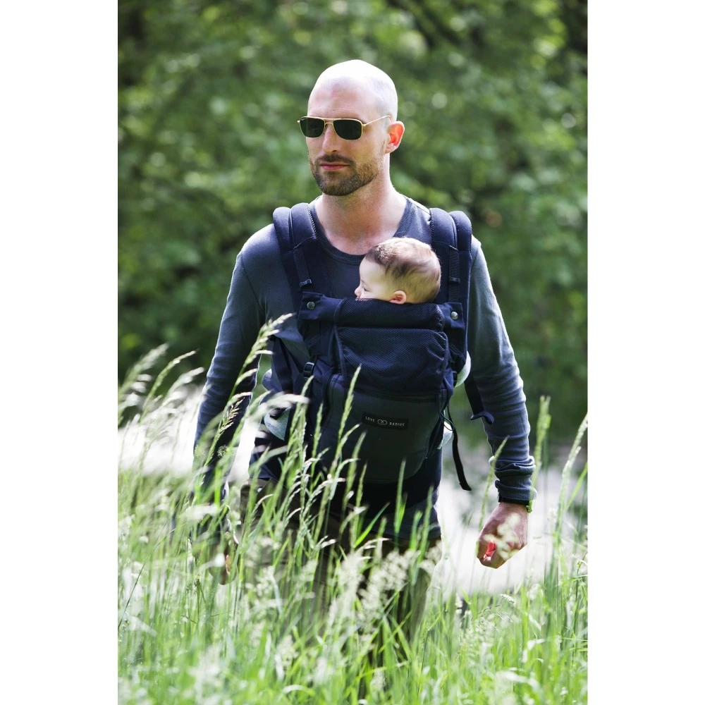 Porte Bébé Physiocarrier Coton - Tablier Noir Poche Anthracite 6 Porte Bébé Physiocarrier Coton - Tablier Noir Poche Anthracite – Image 6