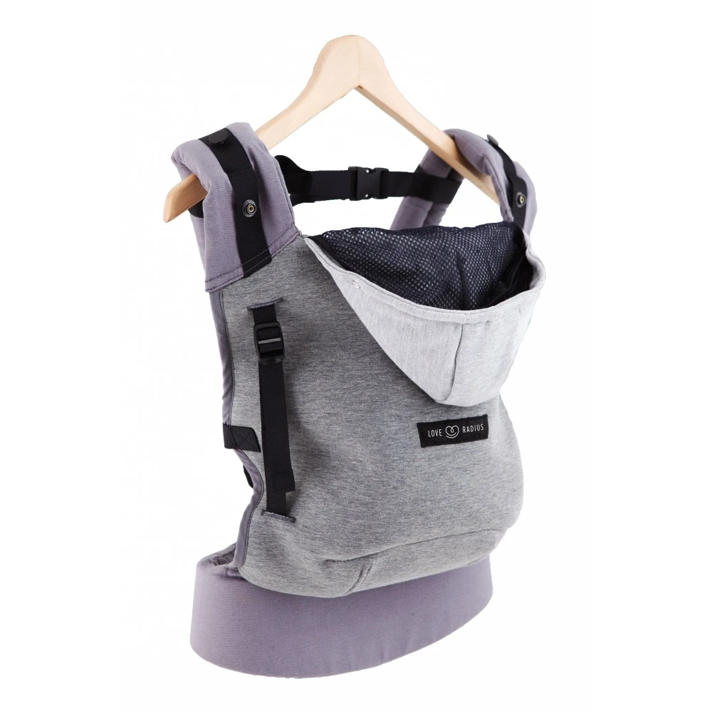 Porte Bébé Hoodiecarrier Coton - Gris Flanelle 1 Porte Bébé Hoodiecarrier Coton - Gris Flanelle
