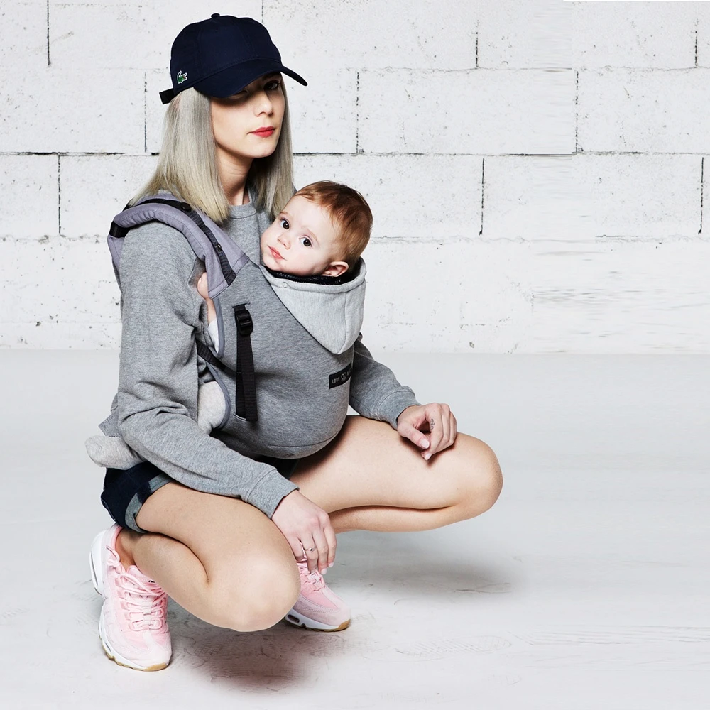 Porte Bébé Hoodiecarrier Coton - Gris Flanelle 10 Porte Bébé Hoodiecarrier Coton - Gris Flanelle – Image 10