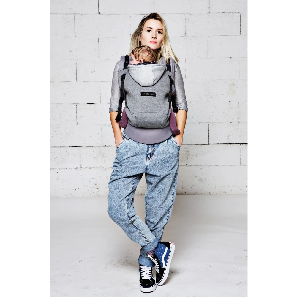 Porte Bébé Hoodiecarrier Pack évolution Gris Flanelle 0-36m 6 Porte Bébé Hoodiecarrier Pack évolution Gris Flanelle 0-36m – Image 6