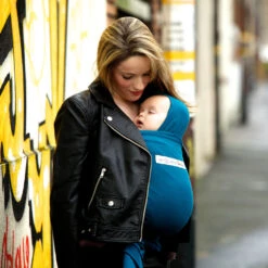 Echarpe De Portage Basic Bio Bleu Rétro 14 Echarpe De Portage Basic Bio Bleu Rétro -Allobébé lr046143701 5