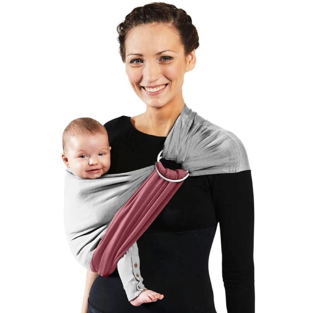 Petite écharpe De Portage Sans Nœud Chiné Et Rosé 2 Petite écharpe De Portage Sans Nœud Chiné Et Rosé – Image 2