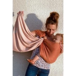 Echarpe De Portage Sans Nœud - Nude, Caramel (réversible) 17 Echarpe De Portage Sans Nœud - Nude, Caramel (réversible) -Allobébé lr046175760 5