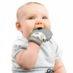 Gant De Dentition En Silicone Souple Glüv Gris