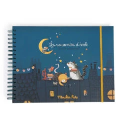 Moulin Roty Album Souvenirs D'école Français/anglais 36 Pages Les Moustaches