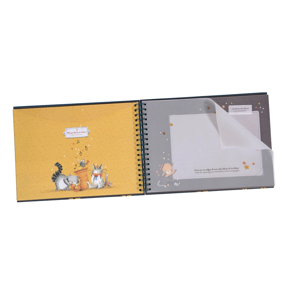 Moulin Roty Album Souvenirs D'école Français/anglais 36 Pages Les Moustaches 3 Moulin Roty Album Souvenirs D'école Français/anglais 36 Pages Les Moustaches – Image 3