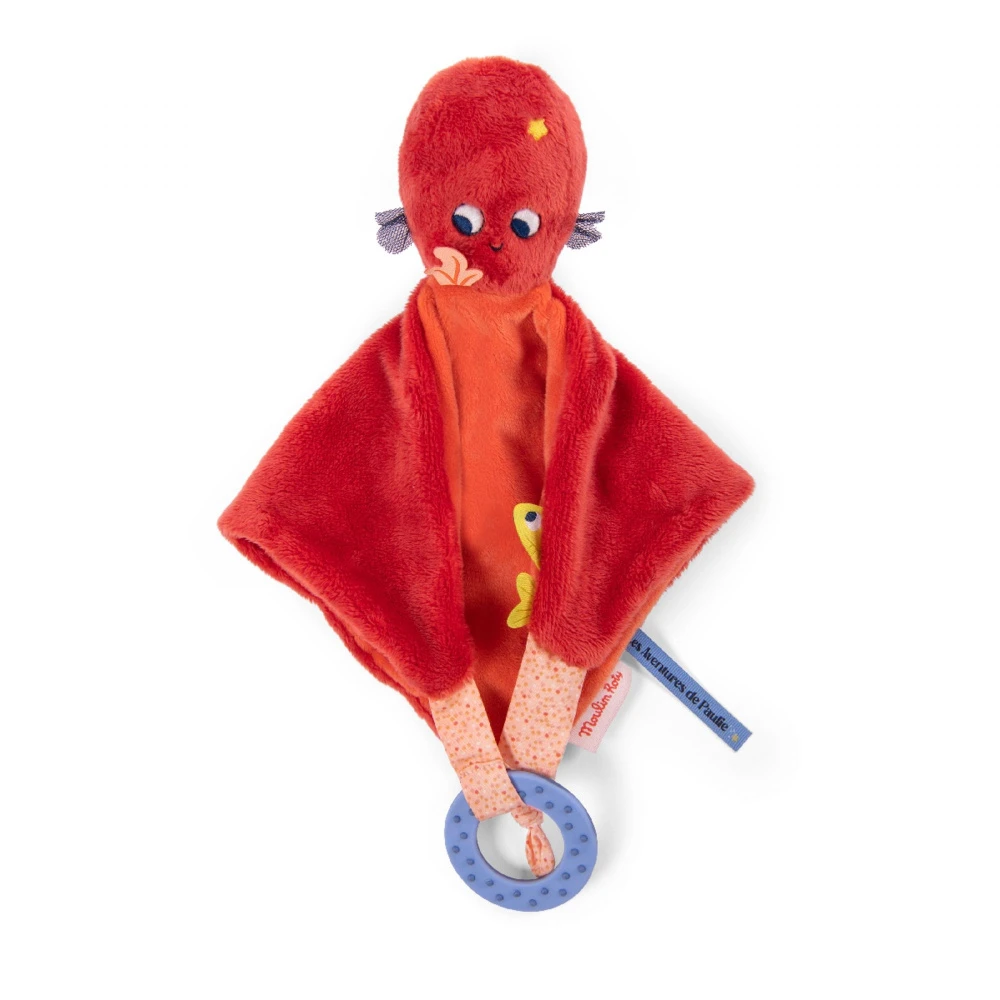 Moulin Roty Doudou Plat Les Aventures De Paulie - Poulpe 1 Moulin Roty Doudou Plat Les Aventures De Paulie - Poulpe