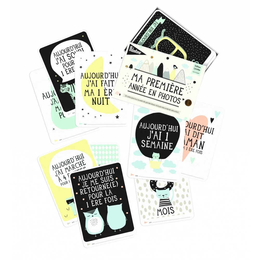 MILESTONE Cartes Photos Souvenirs Ma Première Année Over The Moon 4 MILESTONE Cartes Photos Souvenirs Ma Première Année Over The Moon – Image 4