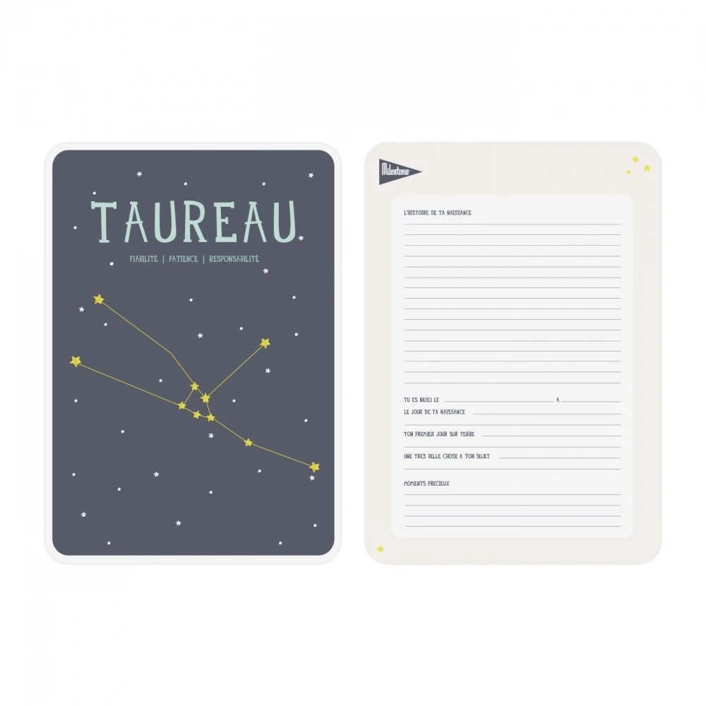 MILESTONE Affiche Poster Astrologique Taureau 2 MILESTONE Affiche Poster Astrologique Taureau – Image 2