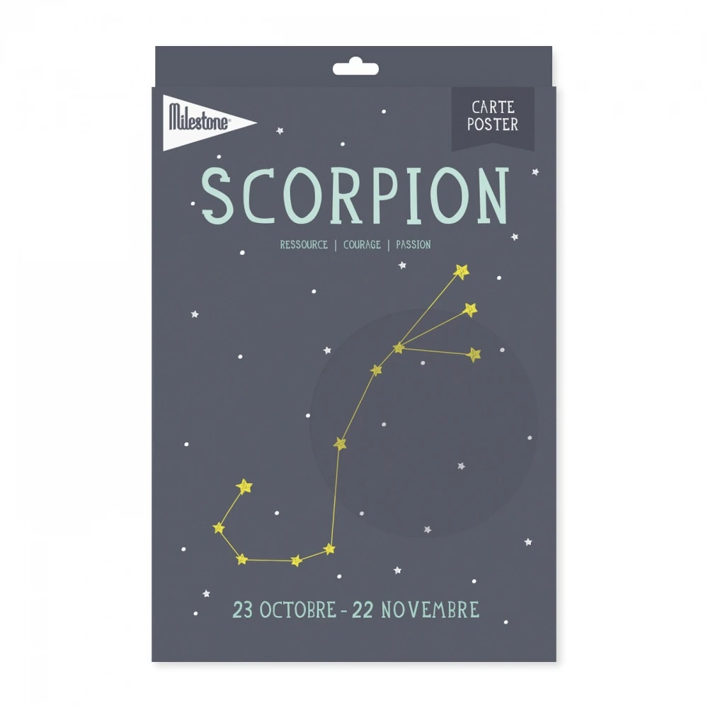 MILESTONE Affiche Poster Astrologique Scorpion 1 MILESTONE Affiche Poster Astrologique Scorpion