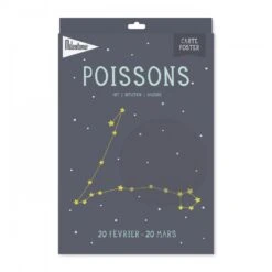 MILESTONE Affiche Poster Astrologique Poisson