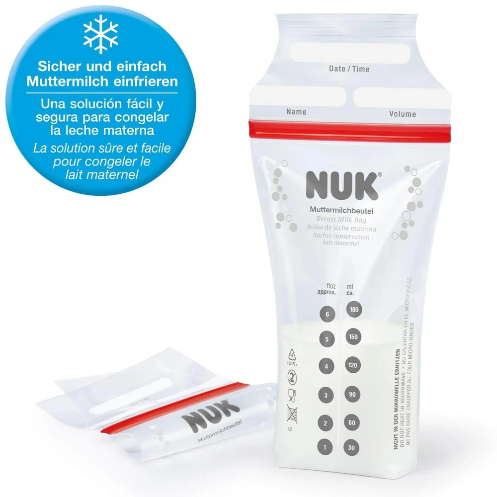 NUK Lot De 25 Sachets De Conservation Pour Lait Maternel 1 NUK Lot De 25 Sachets De Conservation Pour Lait Maternel