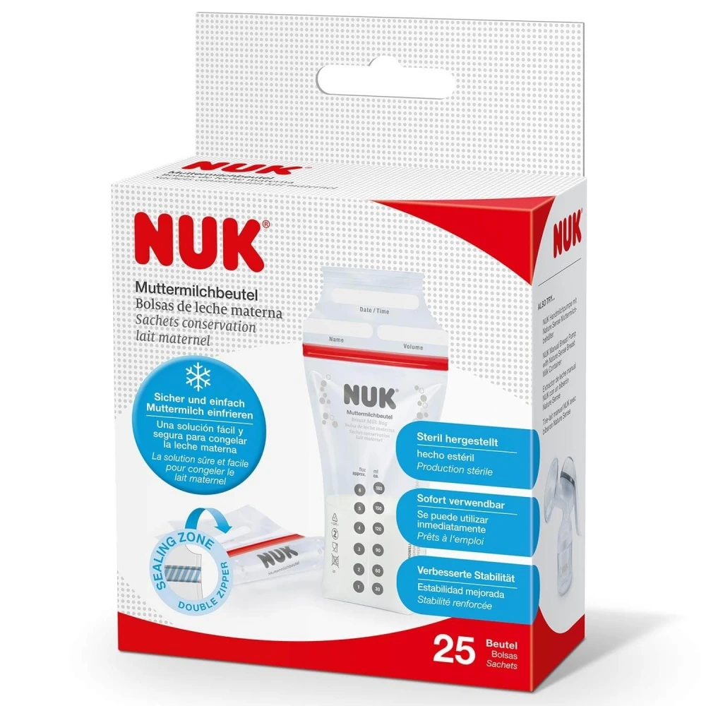 NUK Lot De 25 Sachets De Conservation Pour Lait Maternel 2 NUK Lot De 25 Sachets De Conservation Pour Lait Maternel – Image 2
