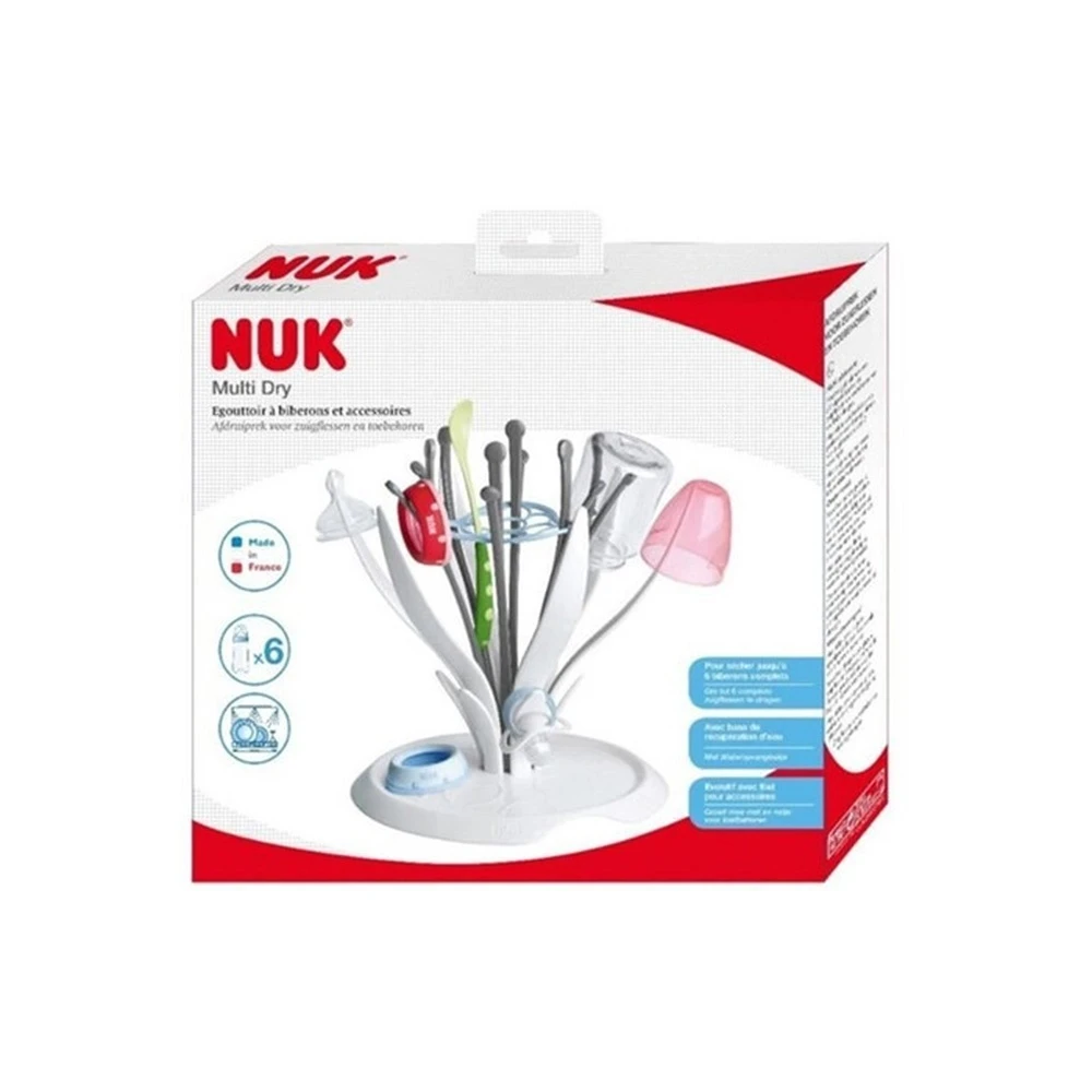 NUK Égouttoir à Biberon Flowers Gris 2 NUK Égouttoir à Biberon Flowers Gris – Image 2