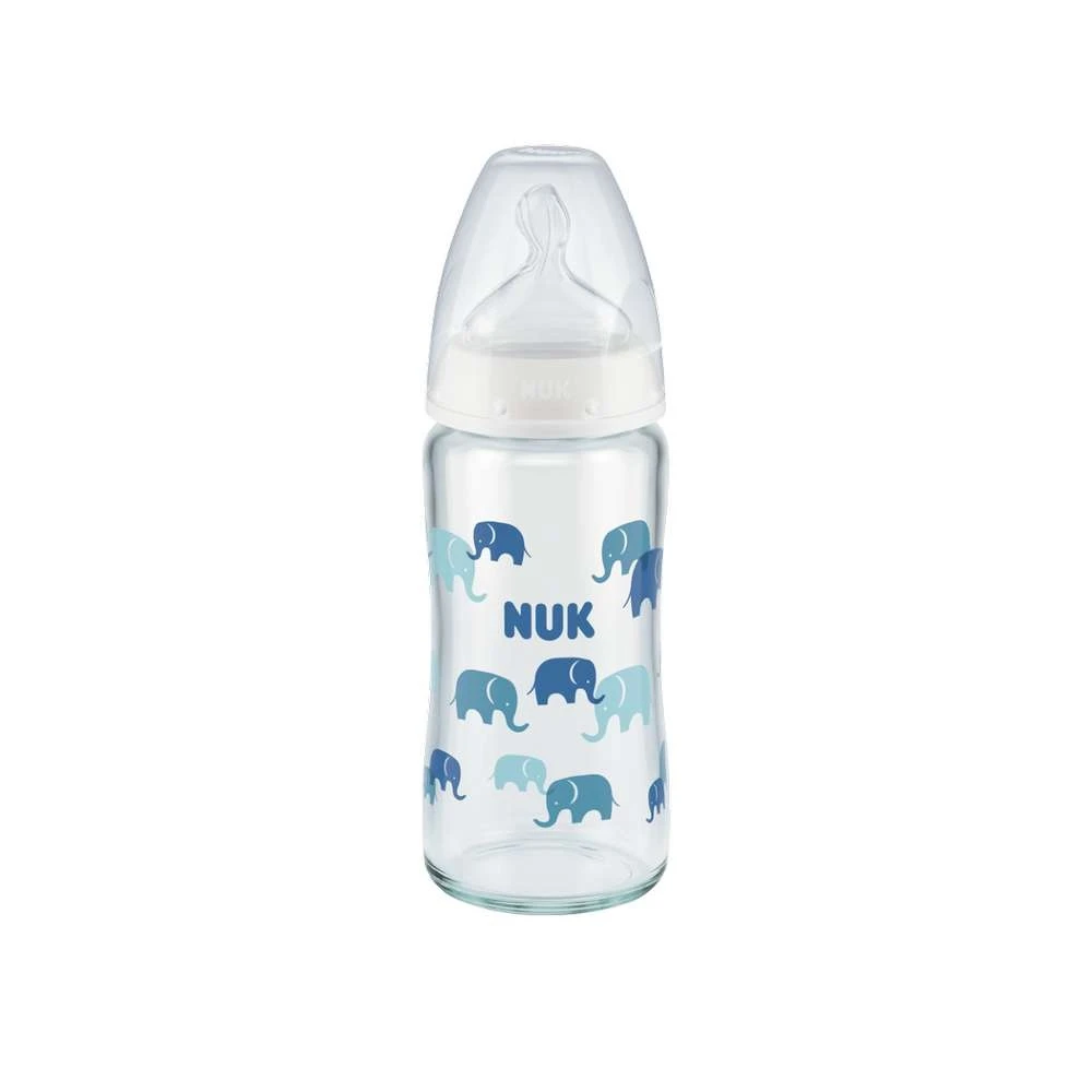 NUK Biberon Fc+ Tc 240ml Silicone 4-6m M Mixte Elephant Verre 1 NUK Biberon Fc+ Tc 240ml Silicone 4-6m M Mixte Elephant Verre