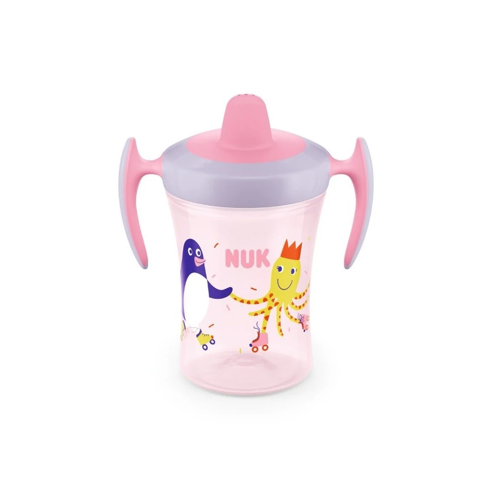 NUK Tasse Trainer Cup Avec Poignées Et Embout Doux Fille 1 NUK Tasse Trainer Cup Avec Poignées Et Embout Doux Fille