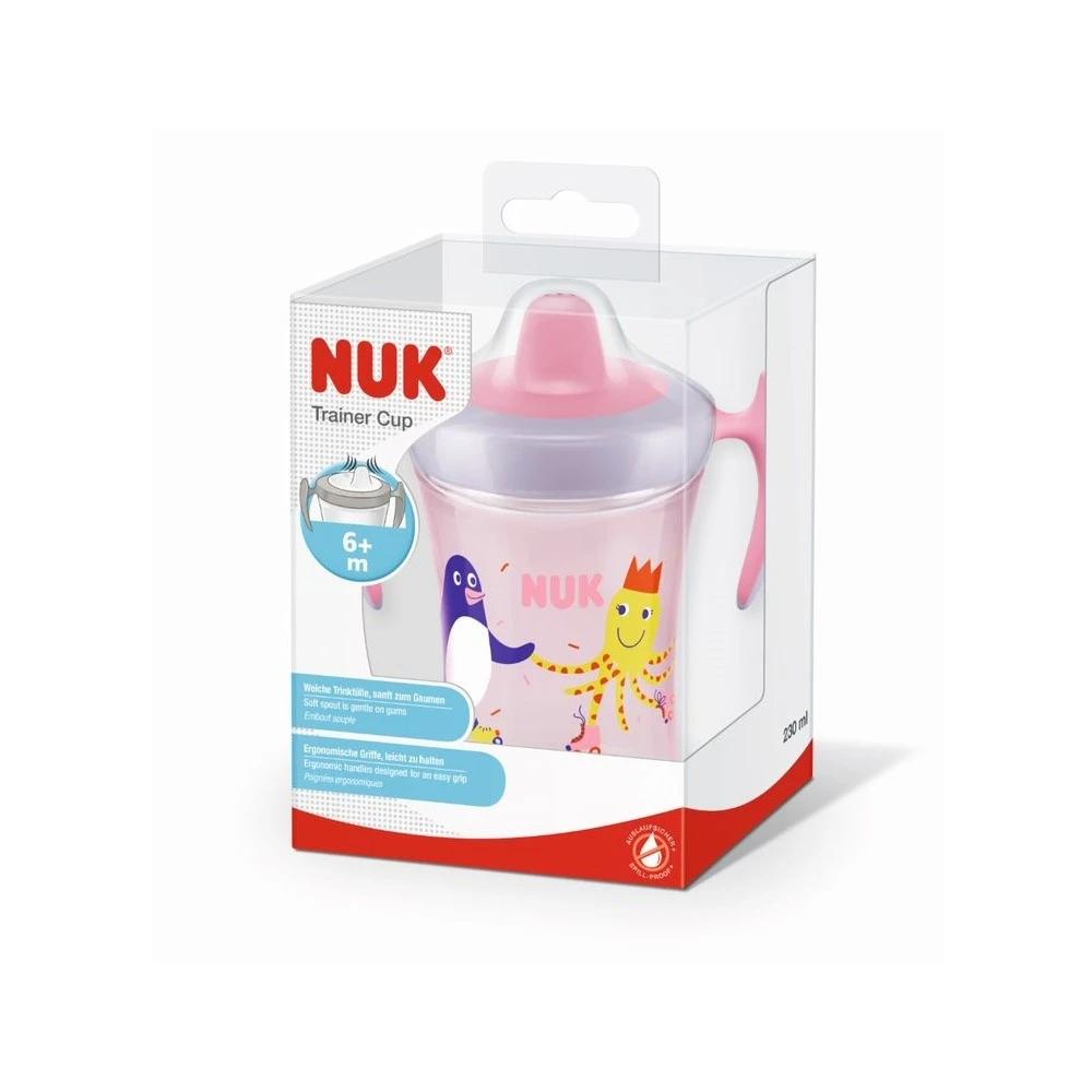 NUK Tasse Trainer Cup Avec Poignées Et Embout Doux Fille 2 NUK Tasse Trainer Cup Avec Poignées Et Embout Doux Fille – Image 2