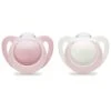 NUK Lot De 2 Sucettes Silicone Genius Naissance Fille
