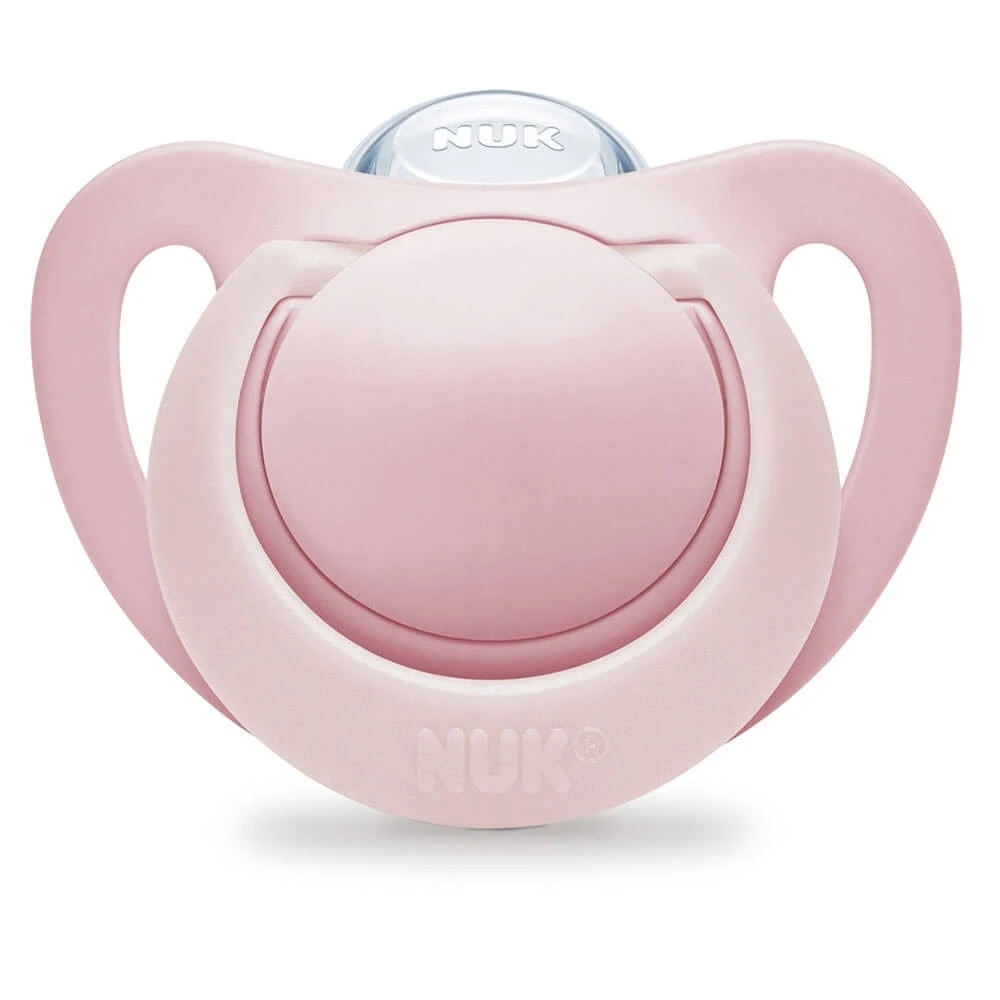 NUK Lot De 2 Sucettes Silicone Genius Taille 2 Fille 2 NUK Lot De 2 Sucettes Silicone Genius Taille 2 Fille – Image 2