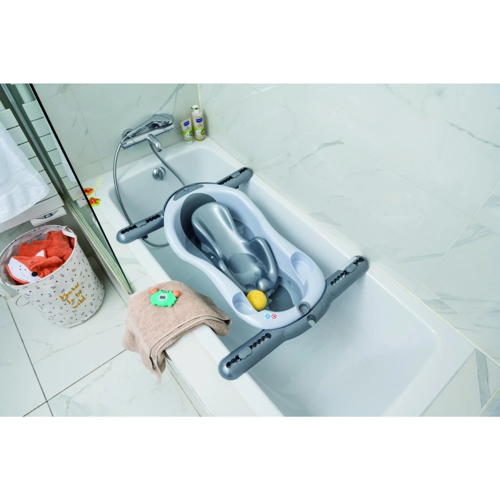 Transat De Bain Nouveau-né Gris 2 Transat De Bain Nouveau-né Gris – Image 2