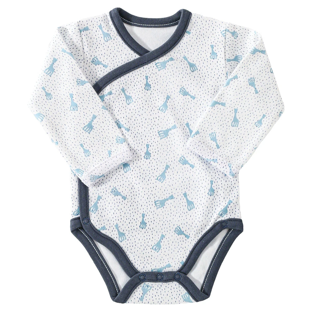 Body Croisé 1 Mois Sophie La Girafe - Bleu Nuit 1 Body Croisé 1 Mois Sophie La Girafe - Bleu Nuit