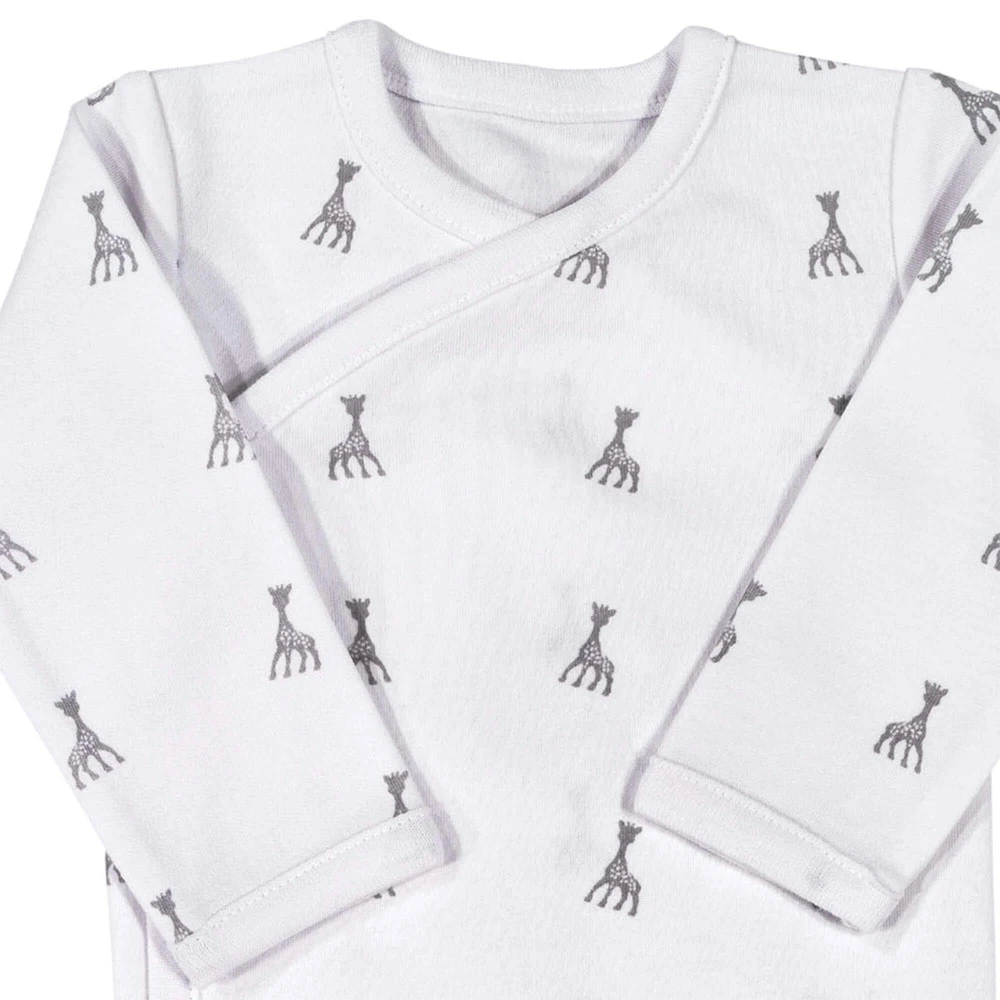 Body Croisé 0 Mois Sophie La Girafe Gris 2 Body Croisé 0 Mois Sophie La Girafe Gris – Image 2