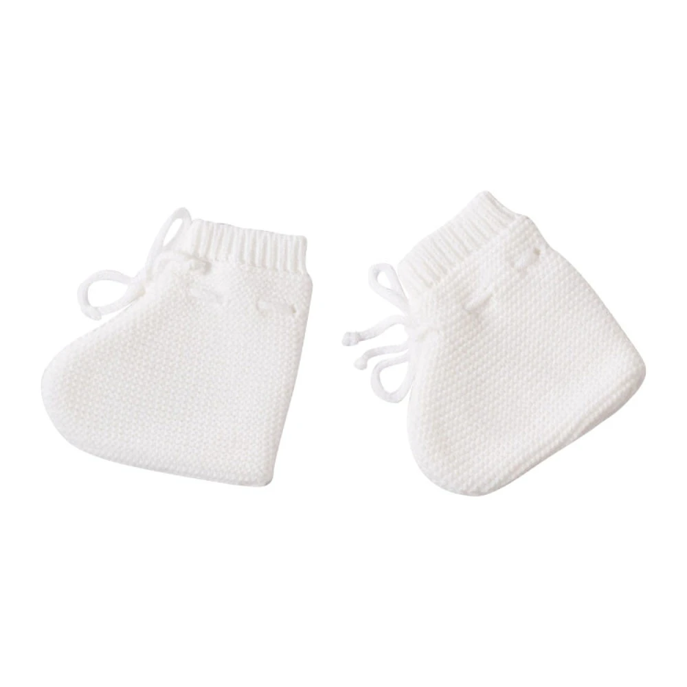 Kit Naissance Bébé Brassière, Bonnet Et Chaussons - Blanc 3 Kit Naissance Bébé Brassière, Bonnet Et Chaussons - Blanc – Image 3