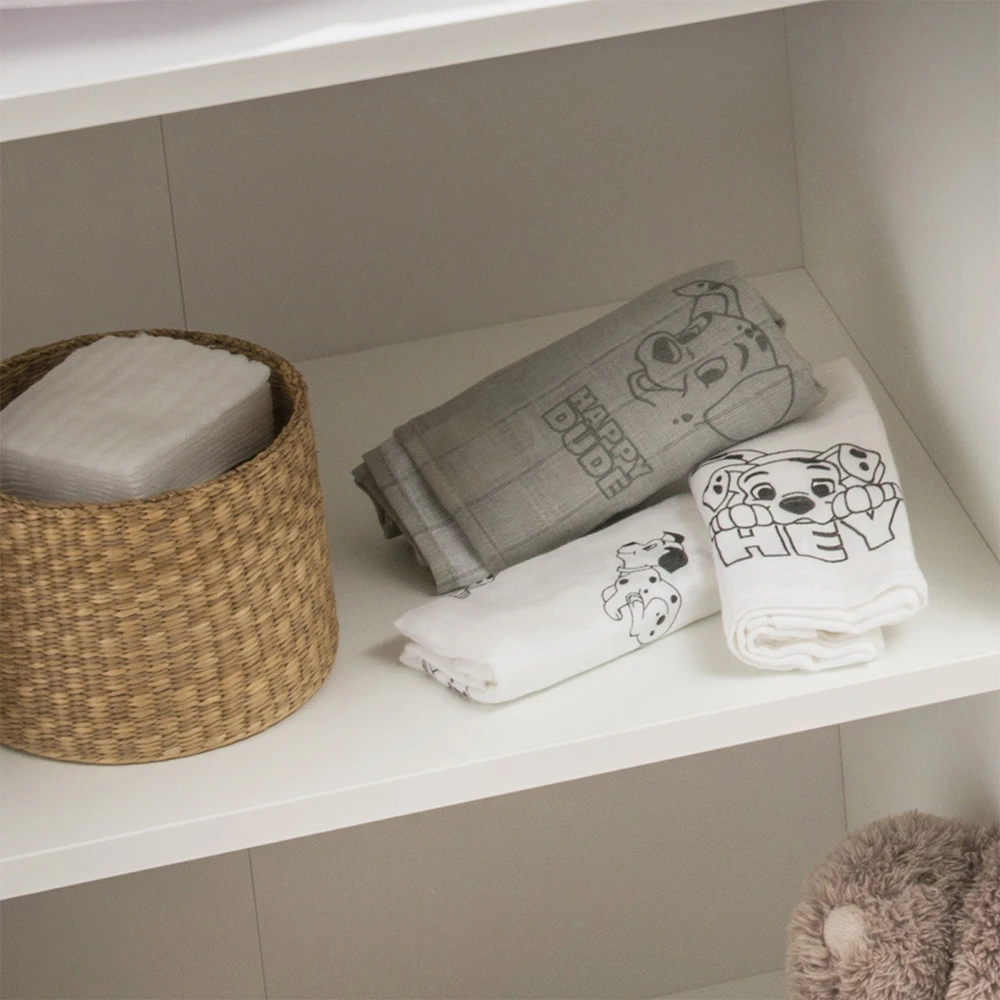 Lot De 3 Langes En Coton 60 X 60 Cm 101 Dalmatiens 2 Lot De 3 Langes En Coton 60 X 60 Cm 101 Dalmatiens – Image 2