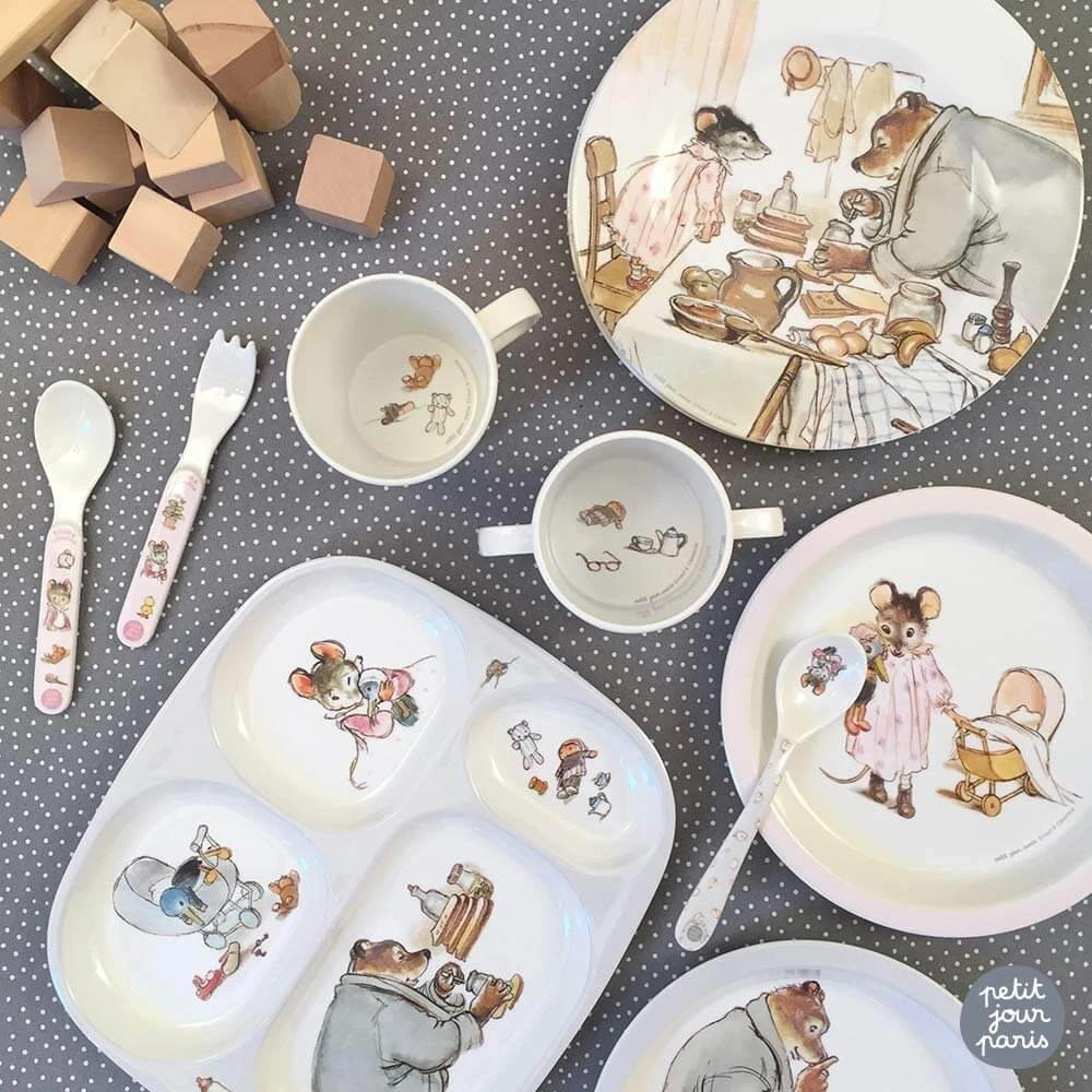 Coffret Repas 5 Pièces Ernest Et Célestine 2 Coffret Repas 5 Pièces Ernest Et Célestine – Image 2