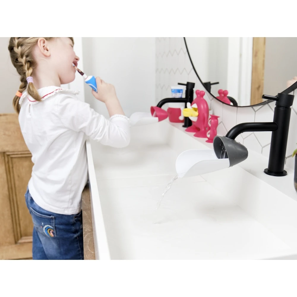 Set De 2 Extensions De Robinet Gris/rose 2 Set De 2 Extensions De Robinet Gris/rose – Image 2