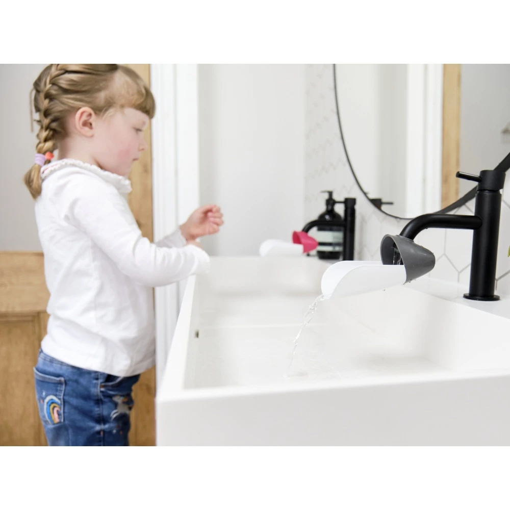 Set De 2 Extensions De Robinet Gris/rose 3 Set De 2 Extensions De Robinet Gris/rose – Image 3